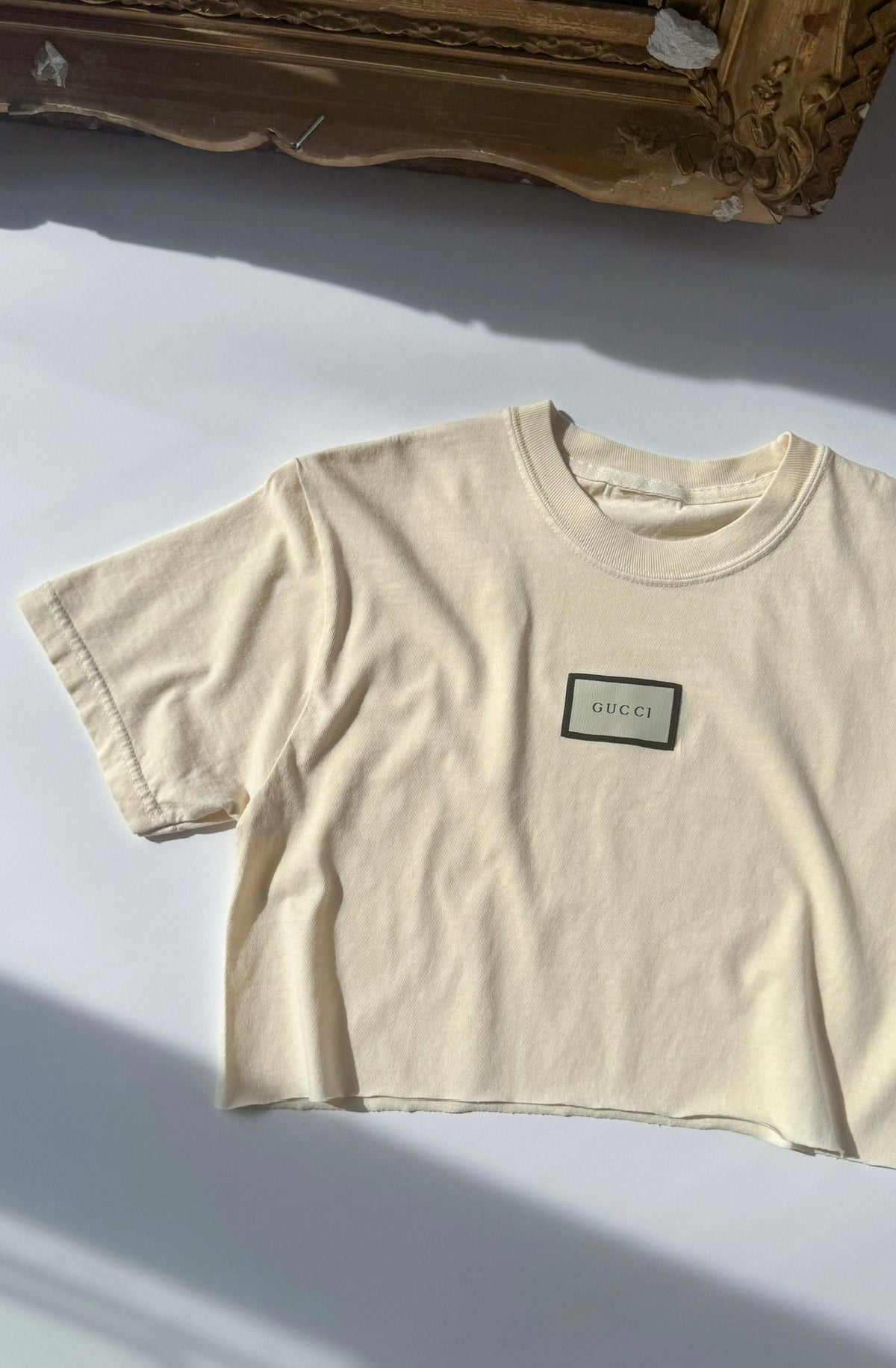 Cream Crop Tee
