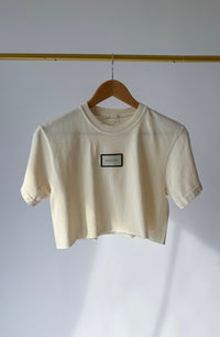 Cream Crop Tee