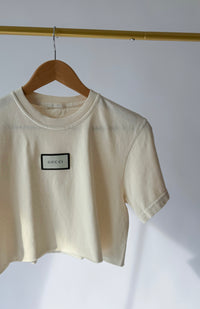 Cream Crop Tee