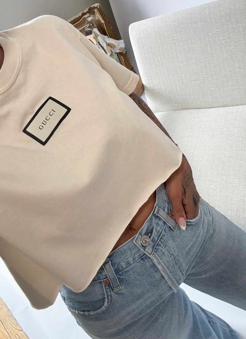 Cream Crop Tee