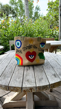 Lucky Girl Jute Tote