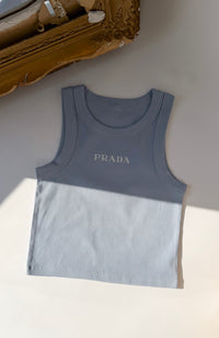 Blue Crop Tank