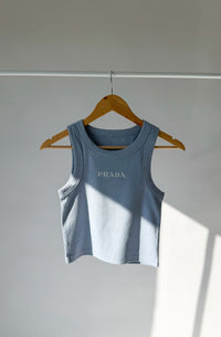 Blue Crop Tank