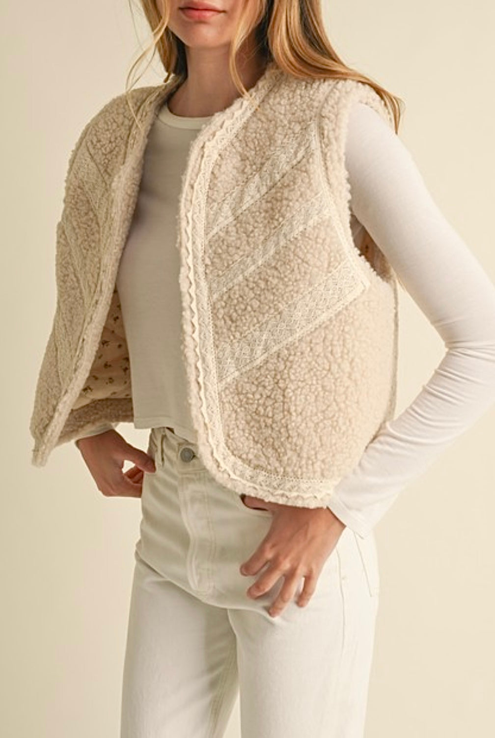 Petal Posh Sherpa Vest