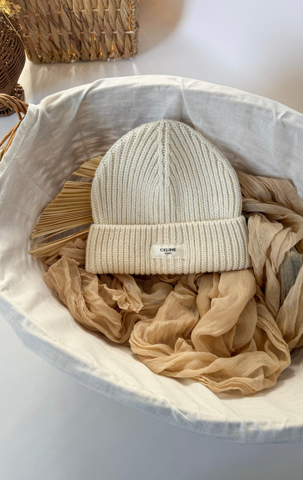 Cream Beanie