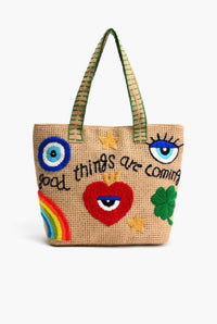 Lucky Girl Jute Tote