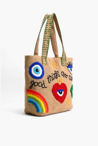 Lucky Girl Jute Tote