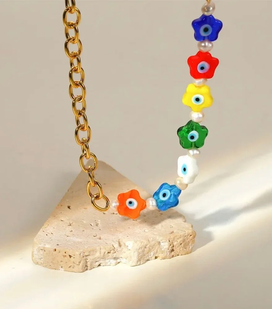 ★HAS★ HSU020 Summer beads necklace Sylvia Mixed Beads And Stones Long Necklace Amalfi – INK+